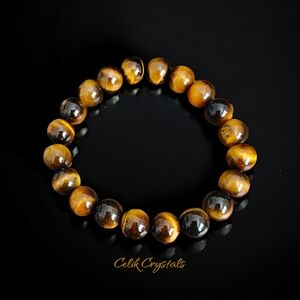 Tiger Eye Bracelet - 10mm Unisex Natural Stones